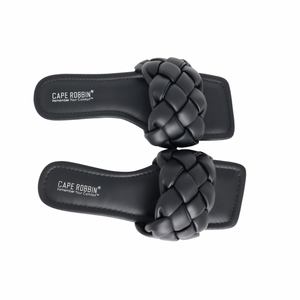 Bali braided sandals| Black