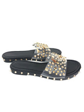 Load image into Gallery viewer, Aryana Spiked Sandal|Black