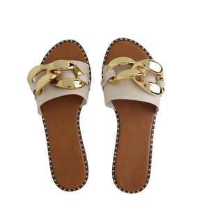 Yessi chain sandals|Beige